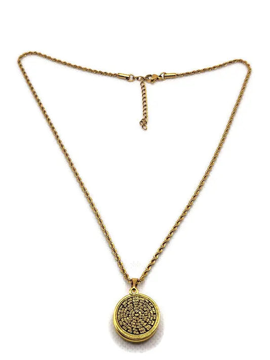 72 Names of God Adjustable Necklace for King Solomon Coin Snap Seal Charms King Solomon Coin