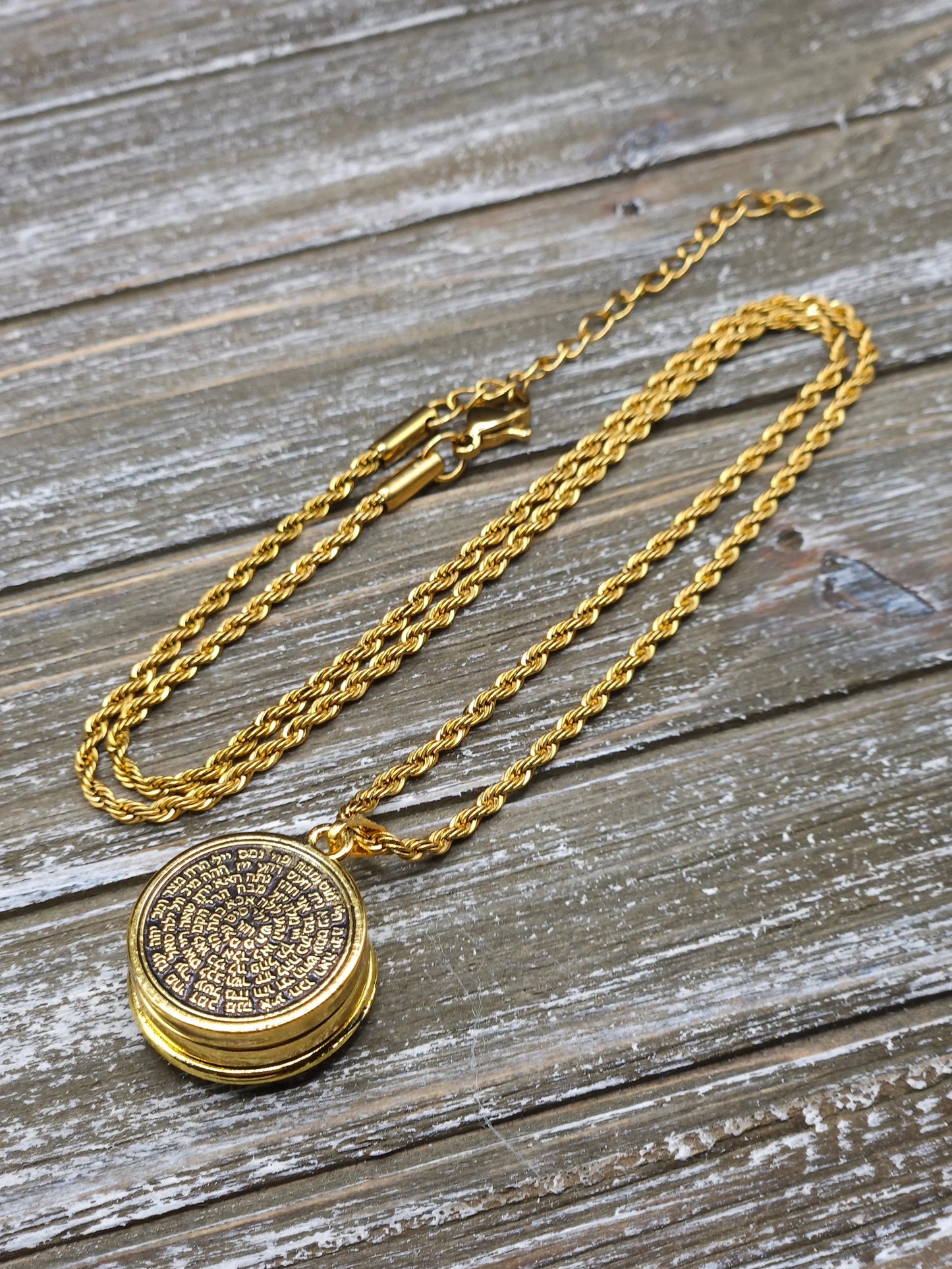 72 Names of God Adjustable Necklace for King Solomon Coin Snap Seal Charms King Solomon Coin