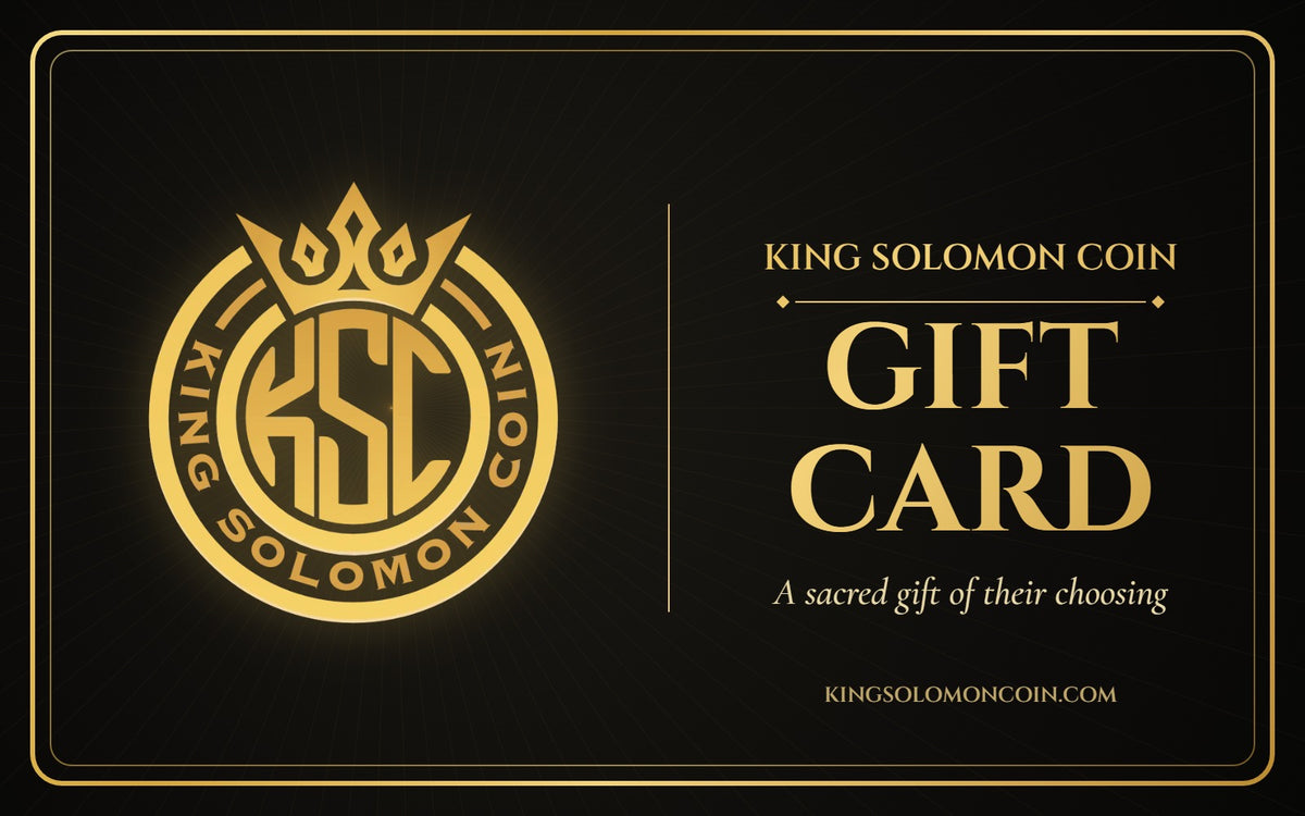 King Solomon Coin digital gift card with the gold KSC crown logo