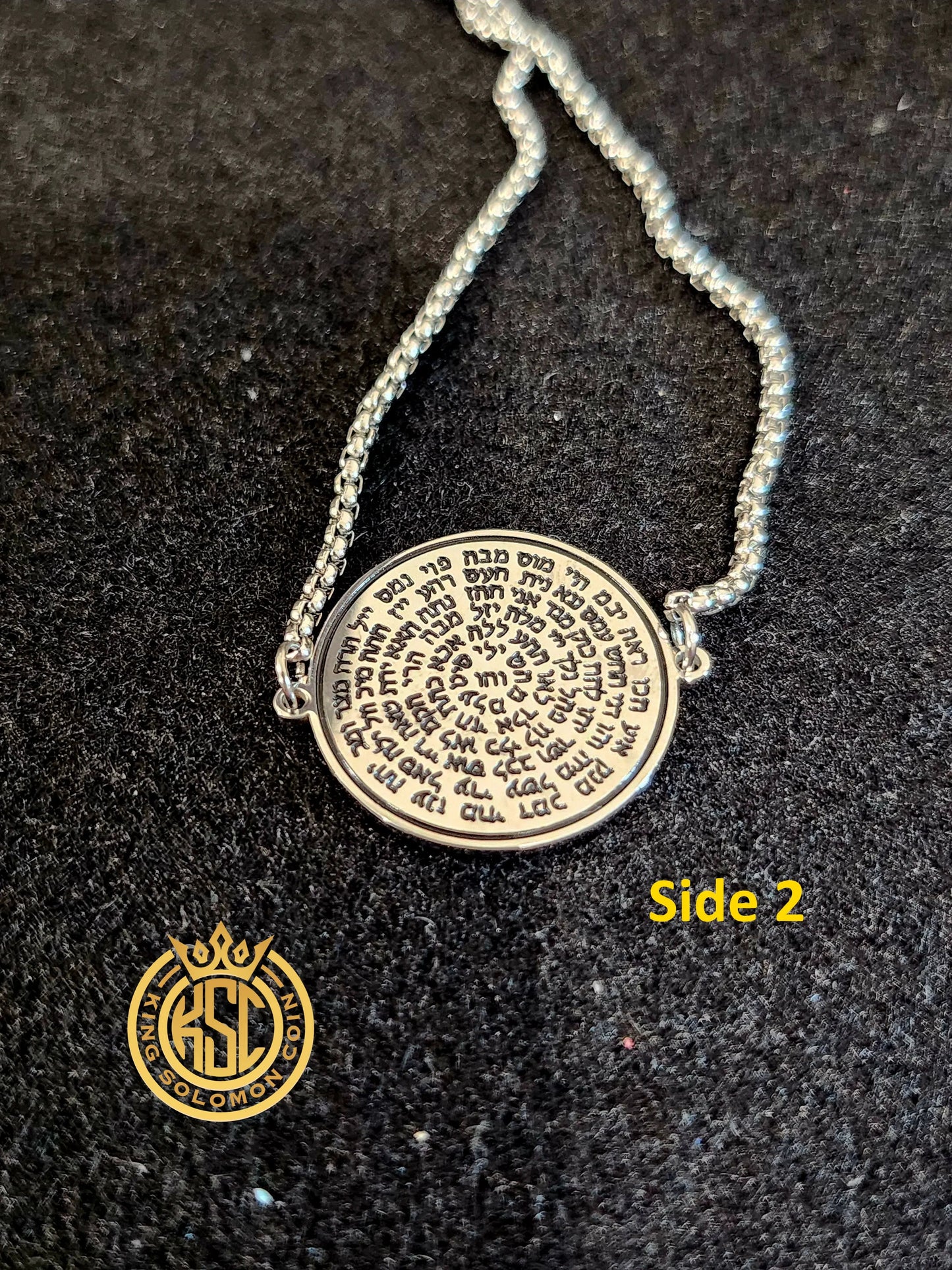 Metatron's Cube 72 Names of God Bracelet Silver.