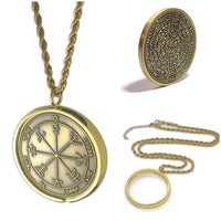 Seventh Pentacle of Jupiter Necklace - Wealth & Prosperity Talisman Pendant with 72 Names of God