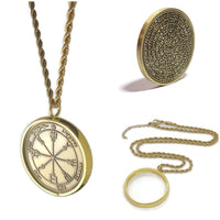 Sixth Pentacle of Mars Necklace - Protection & Courage Talisman Pendant with 72 Names of God