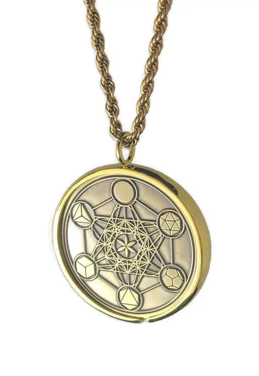 Metatron's Cube 72 names of God 1FitAll bezel Necklace.