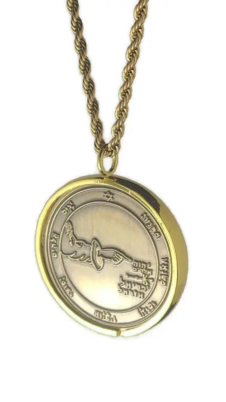 Fifth Pentacle of the Moon 72 names of God 1FitAll bezel Necklace.