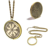 First Pentacle of Venus Necklace - Love & Harmony Talisman Pendant with 72 Names of God