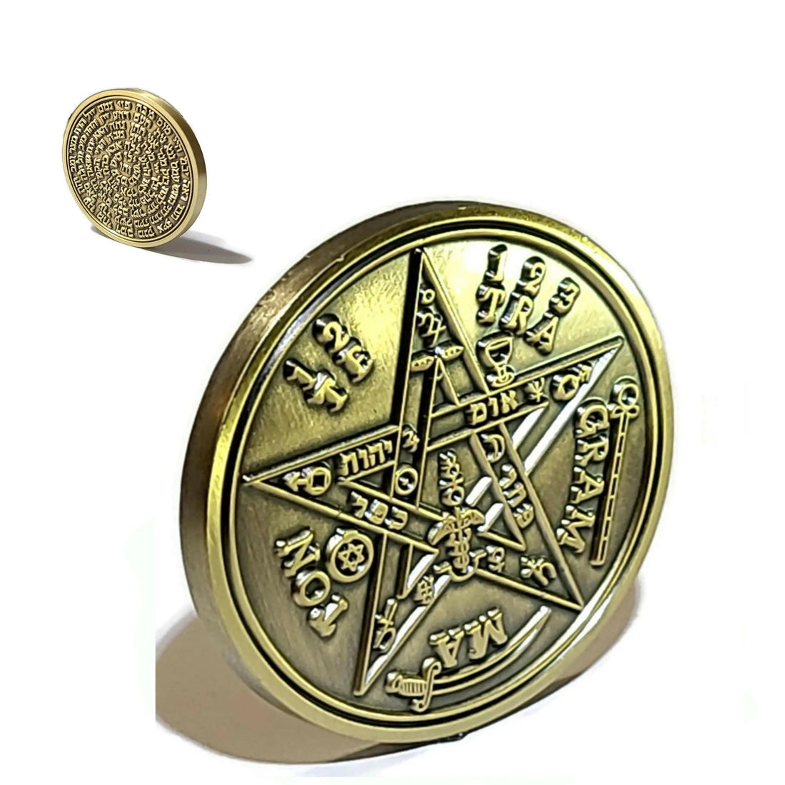 Tetragrammaton YHWH seal talisman coin with 72 Names of God, handcrafted by King Solomon Coin