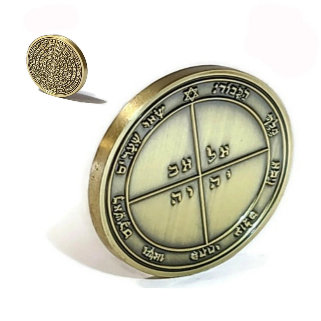 Fifth Pentacle of Mercury coin -- Solomonic talisman for occult and extraordinary operations