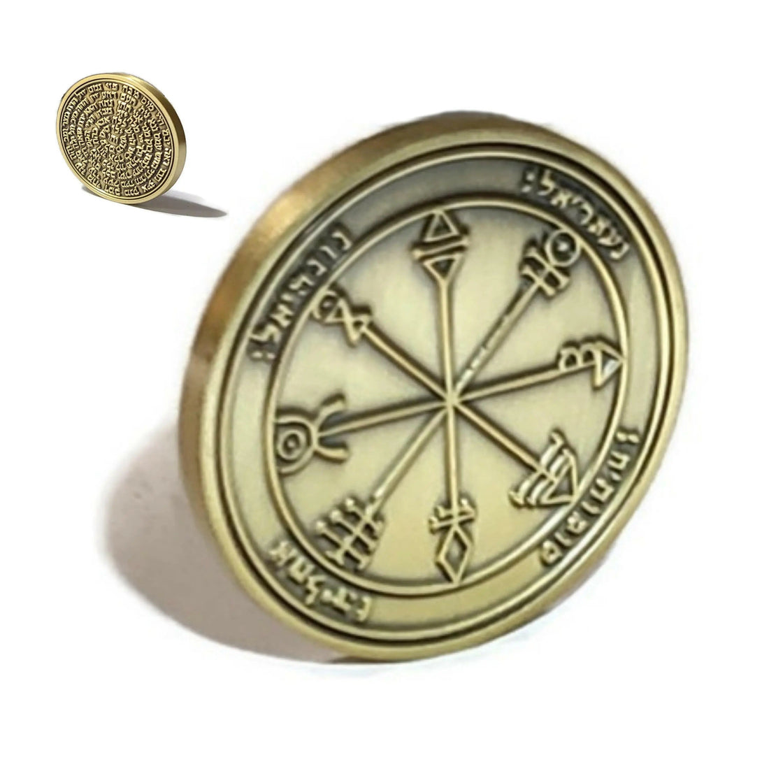 First Pentacle of Venus coin -- Solomonic talisman for love and attraction