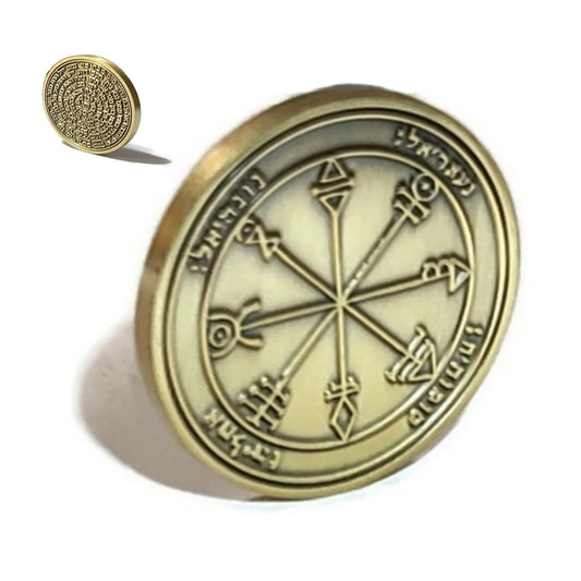First Pentacle of Venus coin -- Solomonic talisman for love and attraction