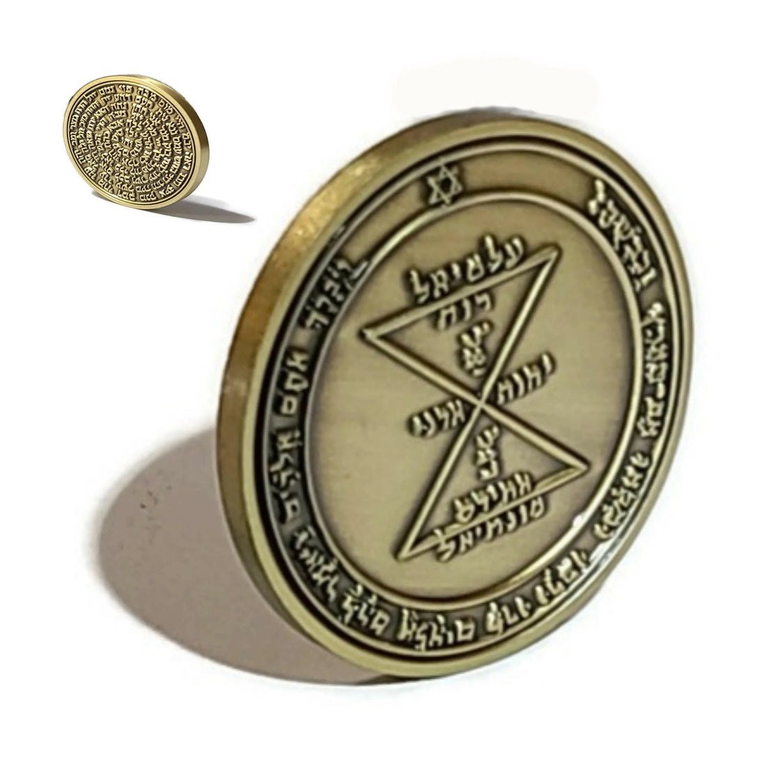 Third Pentacle of Venus coin -- Solomonic talisman for attracting love and magnetic desire