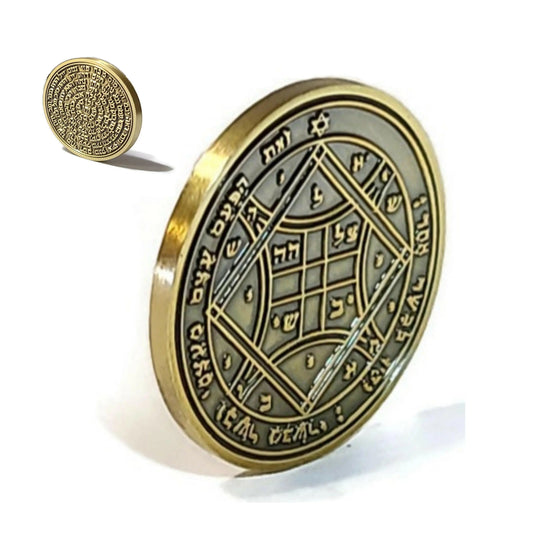 Fourth Pentacle of Venus coin -- Solomonic talisman for command over Venusian spirits