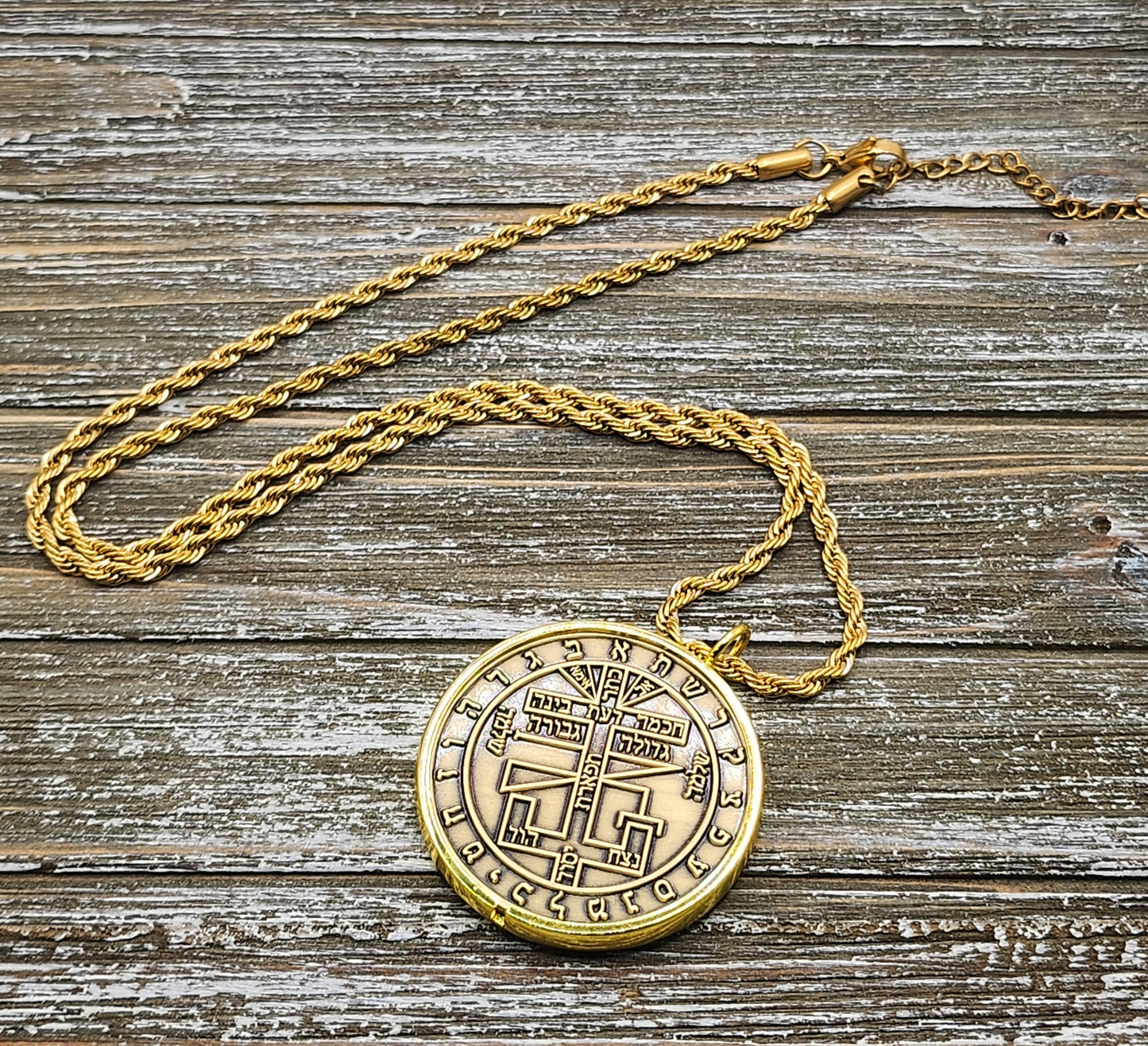 Mystical Figure Of Solomon 72 names of God 1FitAll bezel Necklace.