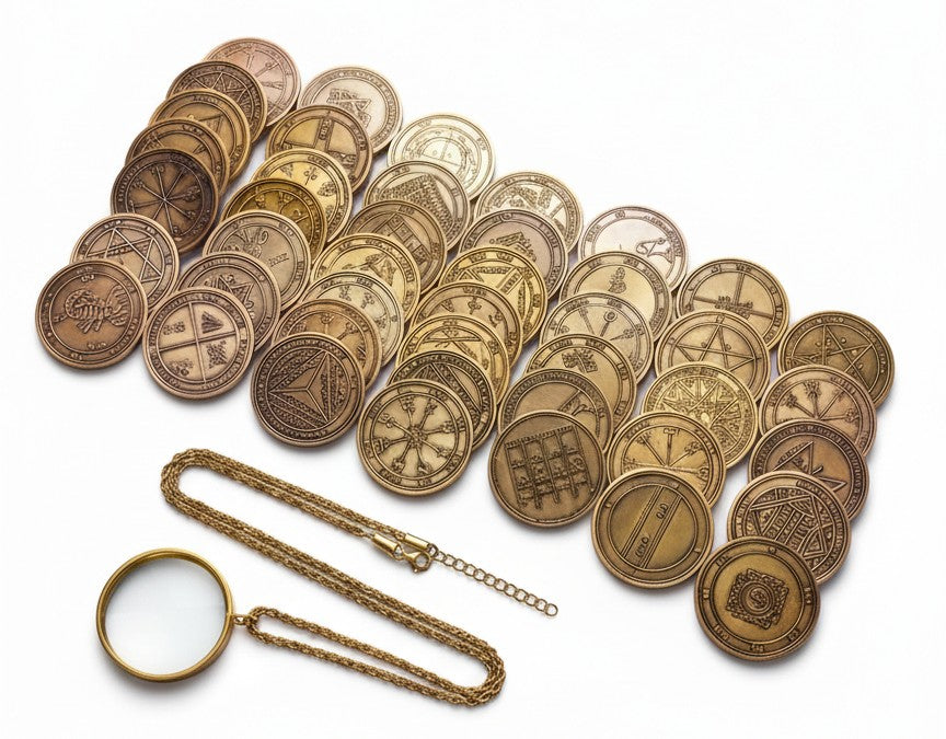 King Solomon Coin 44 pentacles collection set with 1FitAll necklace