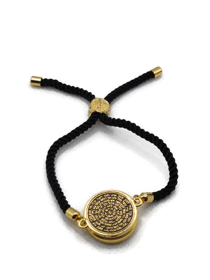 72 Names of God Adjustable Bracelet for King Solomon Coin Snap Seal Charms King Solomon Coin
