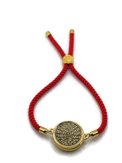 72 Names of God Adjustable Bracelet for King Solomon Coin Snap Seal Charms King Solomon Coin