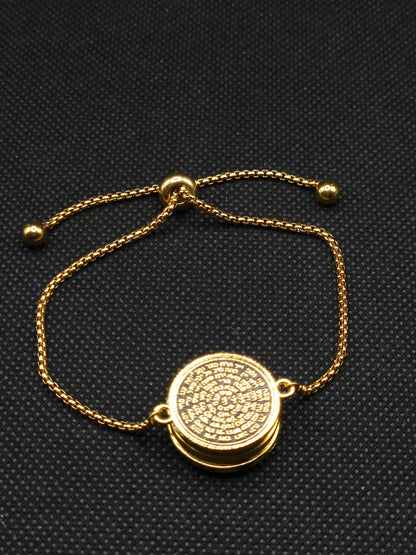 72 Names of God Adjustable Bracelet for King Solomon Coin Snap Seal Charms King Solomon Coin