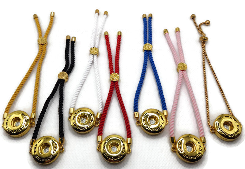 Tetragrammaton Bracelet with 72 Names of God Snap Button