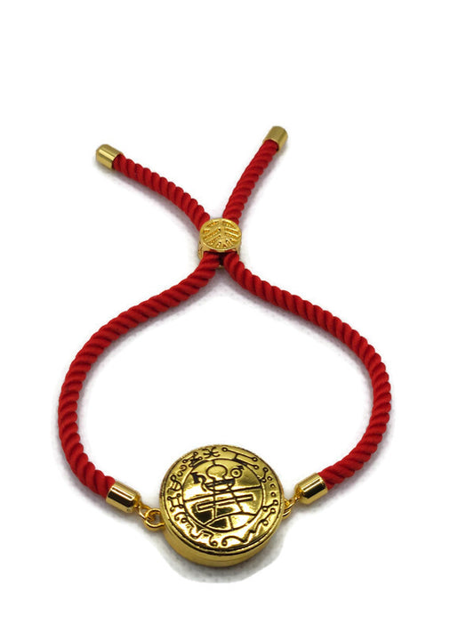 Secret Seal of Solomon Bracelet with 72 Names of God Snap Button