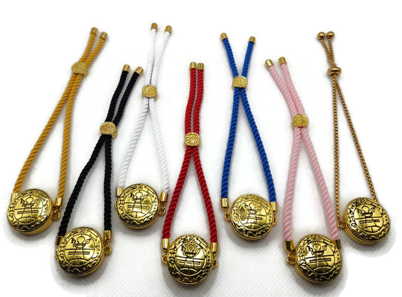 Secret Seal of Solomon Bracelet with 72 Names of God Snap Button