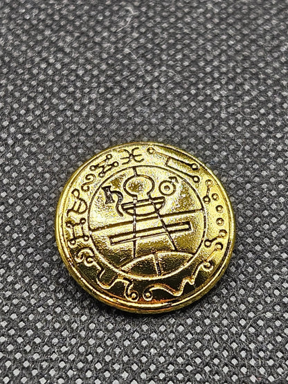 Secret Seal of Solomon Bracelet with 72 Names of God Snap Button King Solomon Coin