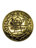 Secret seal of Solomon Gold decorative button with intricate designs
