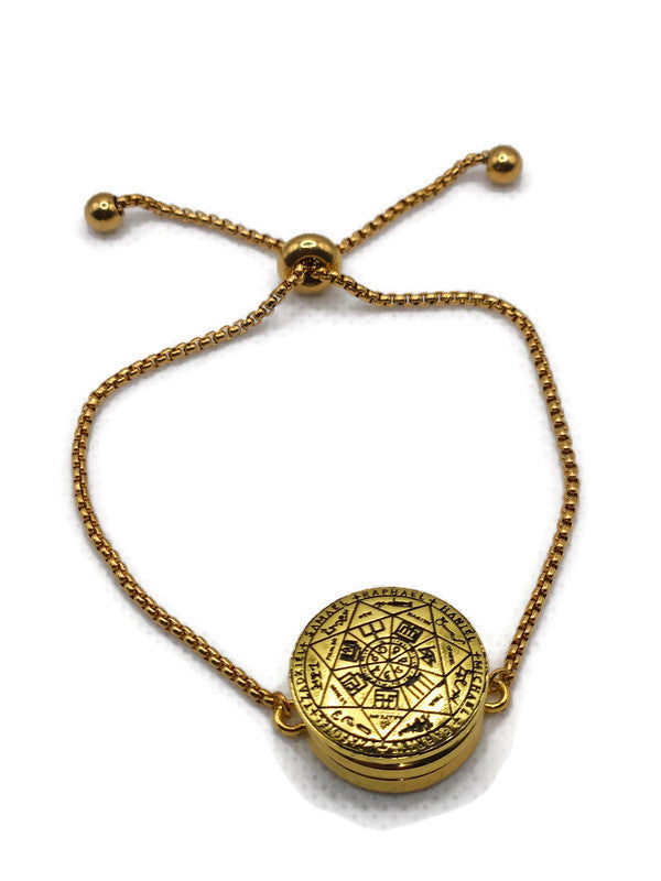 Seal of the Seven Archangels Bracelet with 72 Names of God Snap Button