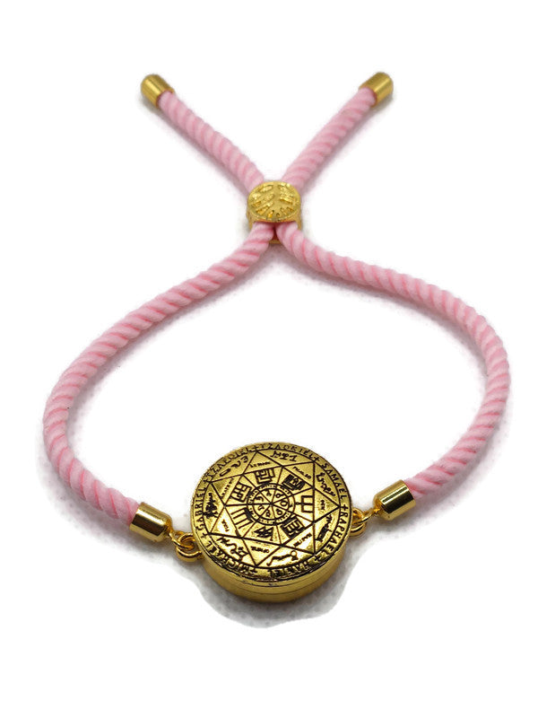 Seal of the Seven Archangels Bracelet with 72 Names of God Snap Button