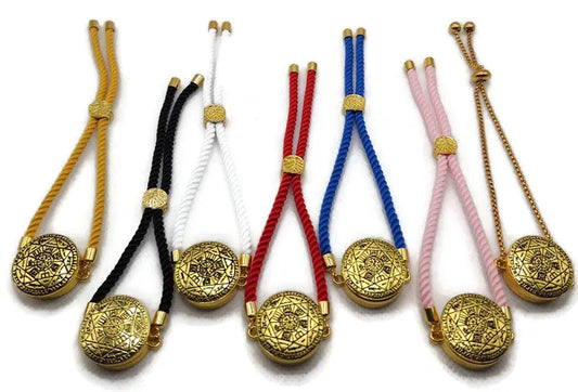 Seal of the Seven Archangels Bracelet with 72 Names of God Snap Button King Solomon Coin