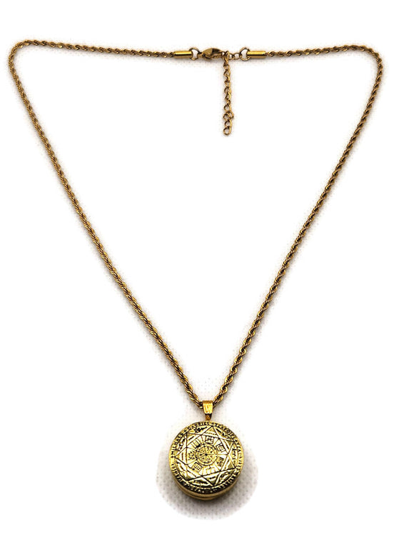 Seal of the Seven Archangels Necklace with 72 Names of God Snap Button