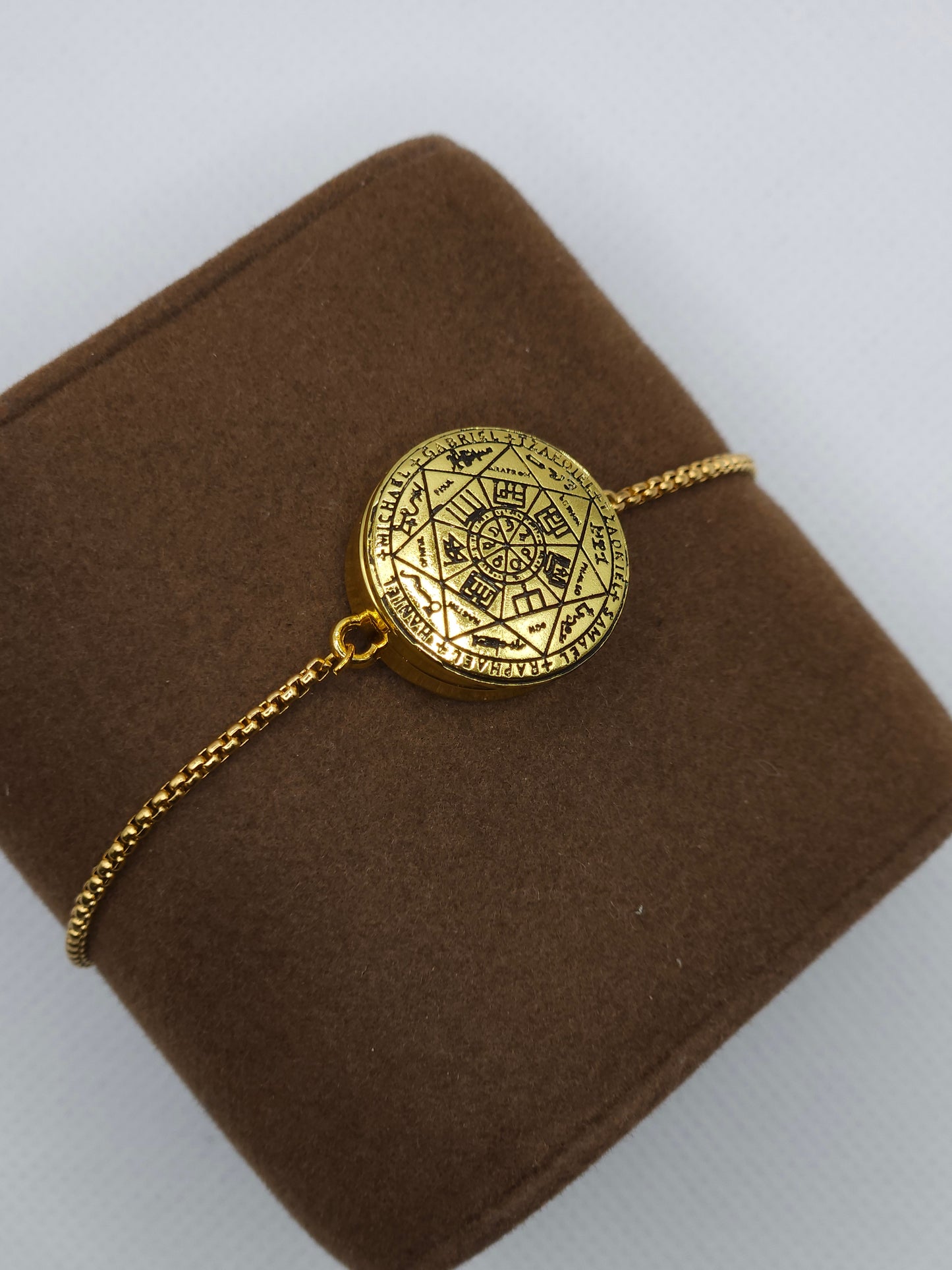 Seal of the Seven Archangels Bracelet with 72 Names of God Snap Button