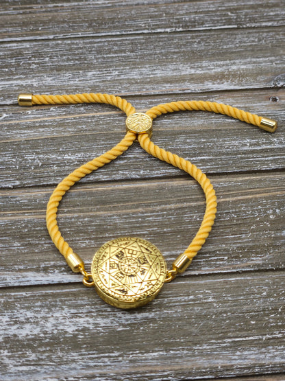 Seal of the Seven Archangels Bracelet with 72 Names of God Snap Button King Solomon Coin