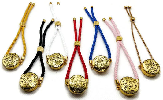 Tetragrammaton Bracelet with 72 Names of God Snap Button King Solomon Coin