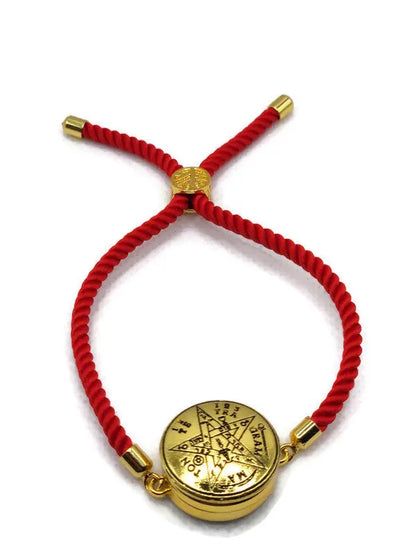 Tetragrammaton Bracelet with 72 Names of God Snap Button King Solomon Coin