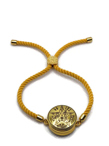 Tetragrammaton Bracelet with 72 Names of God Snap Button King Solomon Coin
