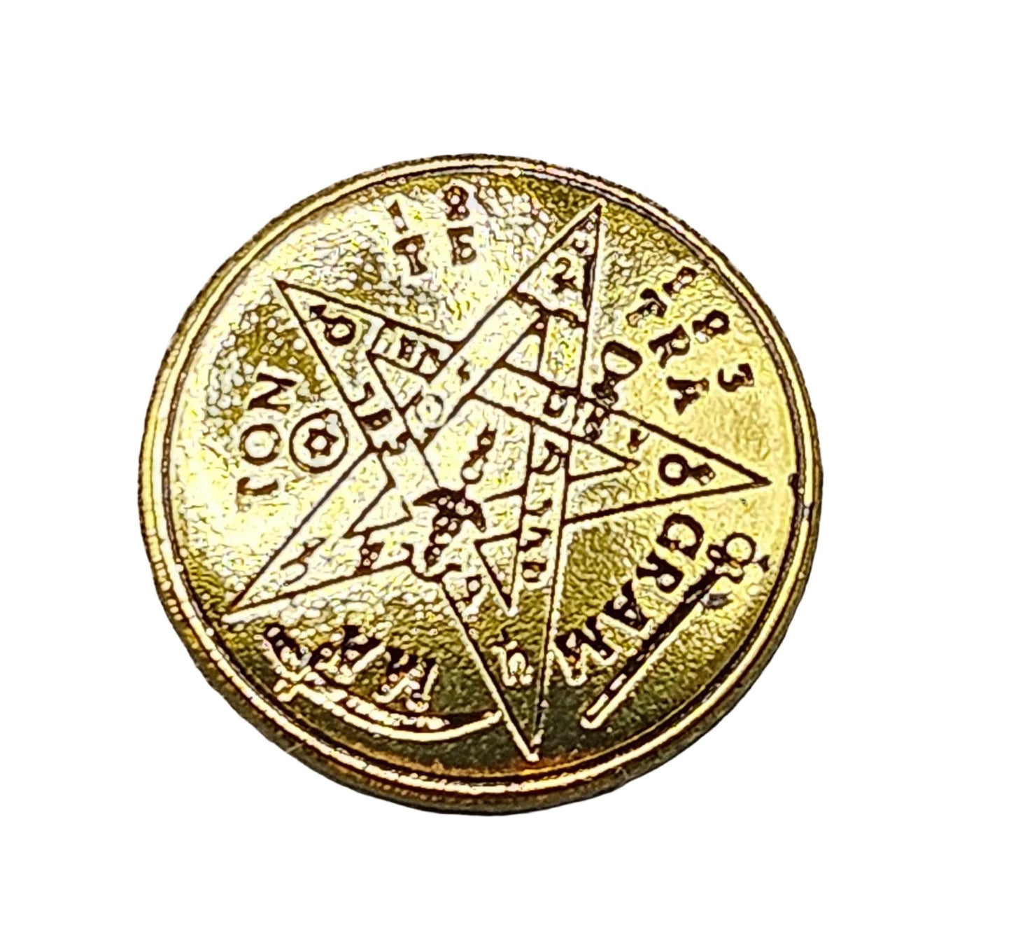 Tetragrammaton Snap Gold-colored button with a star design
