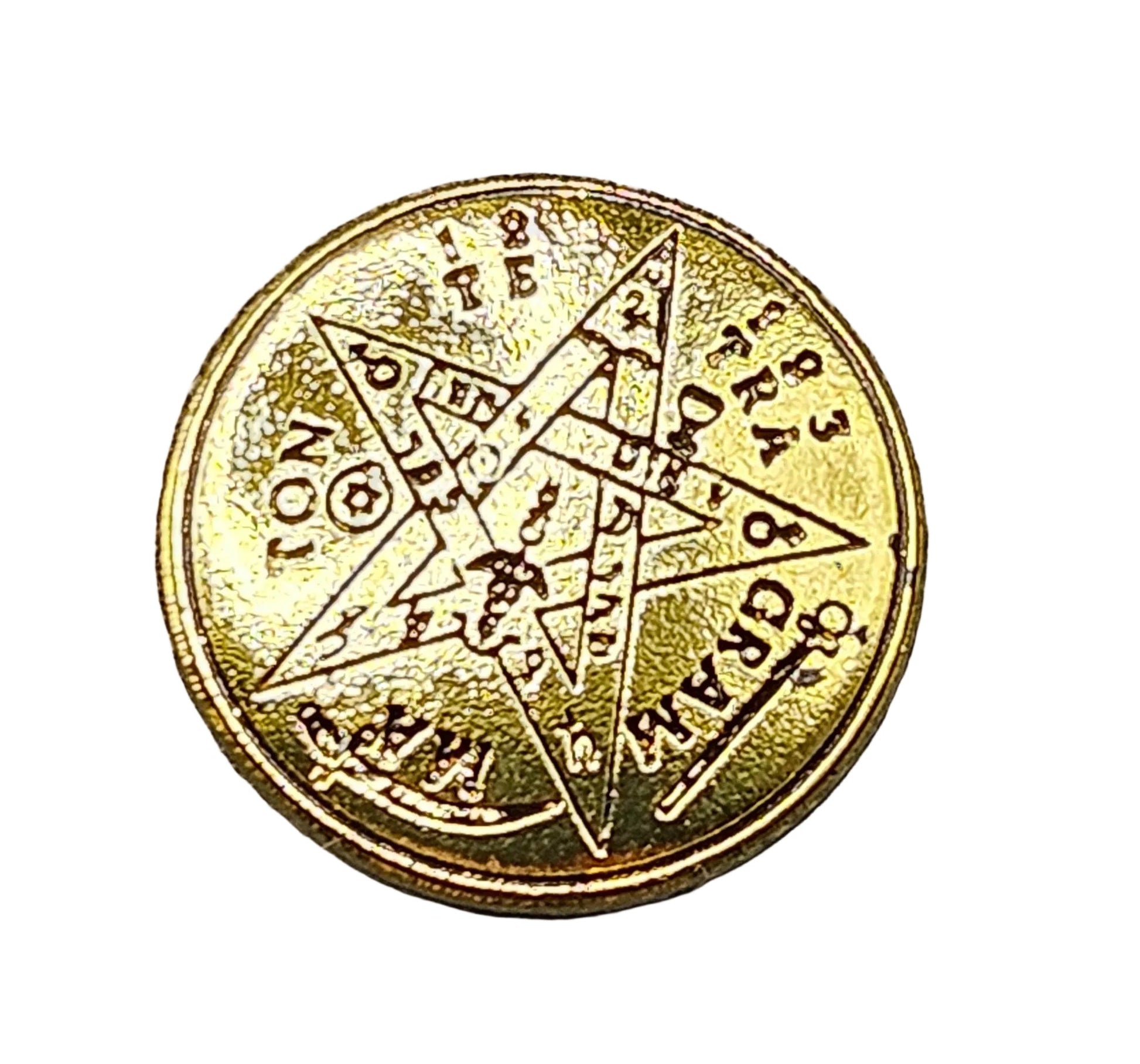 Tetragrammaton Snap Gold-colored button with a star design