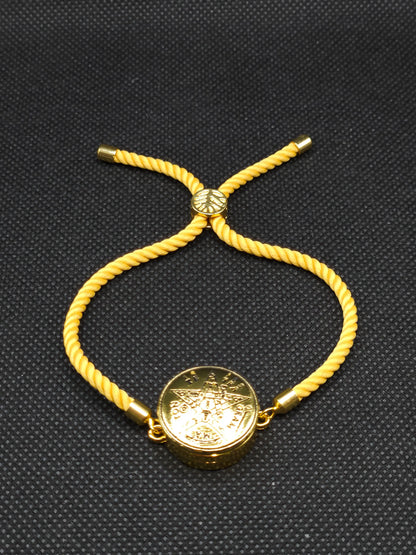 Tetragrammaton Bracelet with 72 Names of God Snap Button King Solomon Coin