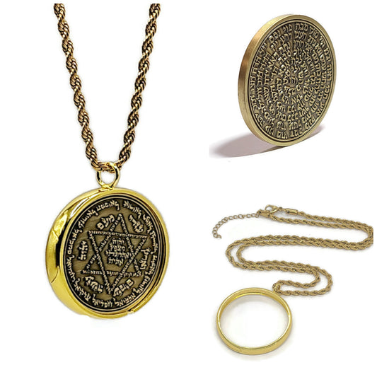 The Kabbalah Talisman 72 names of God 1FitAll bezel Necklace.