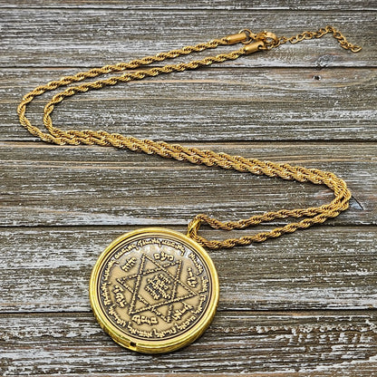The Kabbalah Talisman 72 names of God 1FitAll bezel Necklace.