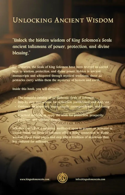 Sacred Seals of King Solomon PDF Guide – back cover