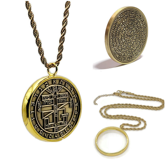 Mystical Figure Of Solomon 72 names of God 1FitAll bezel Necklace.