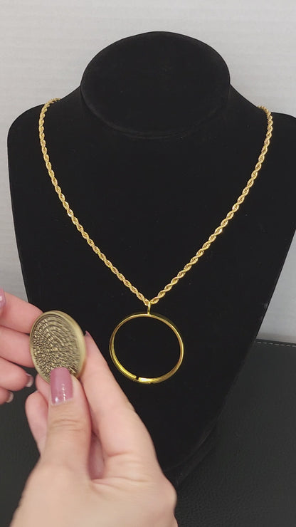Third Pentacle of Saturn Necklace – Solomonic Seal, 72 Names of God