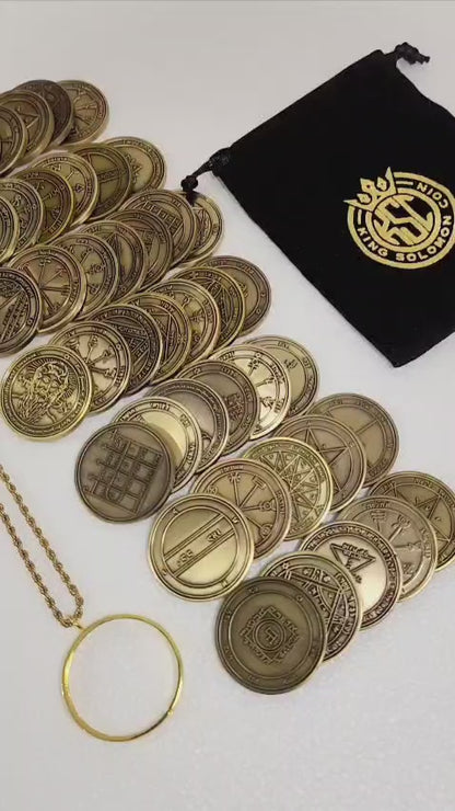 44 Pentacles of King Solomon Set – Complete Collection with Necklace