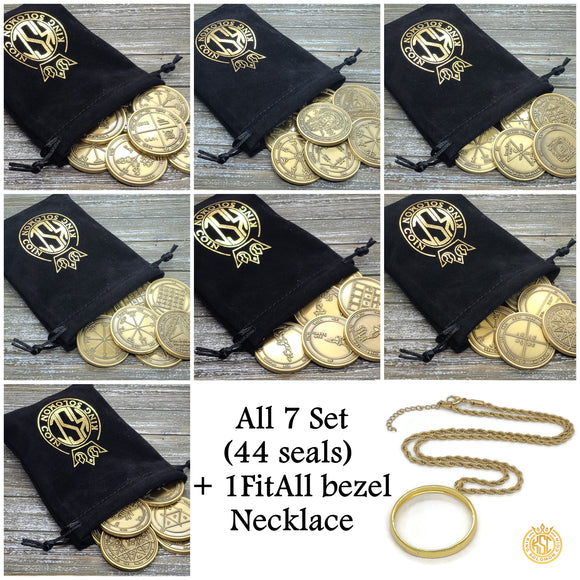 king solomon 44 Pentacles + 1FitAll Necklace