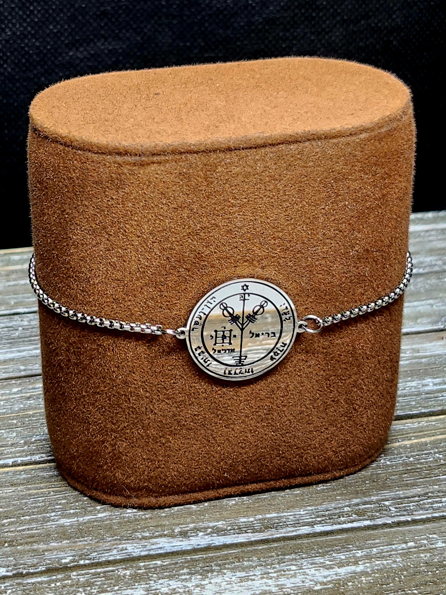 Fourth Pentacle of Jupiter 72 Names of God Bracelet Silver.