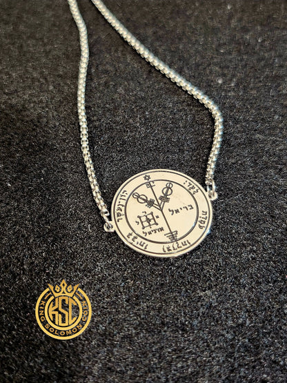 Fourth Pentacle of Jupiter 72 Names of God Bracelet Silver.