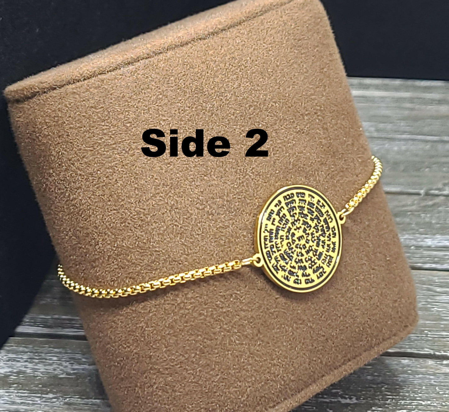 Metatron's Cube 72 Names of God Bracelet Gold.