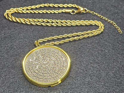First Pentacle of Jupiter 72 names of God 1FitAll bezel Necklace.