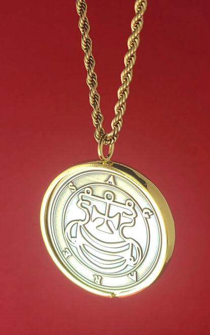 AGARES Agreas Aguares demon sigil Ars Goetia + 1FitAll bezel Necklace.