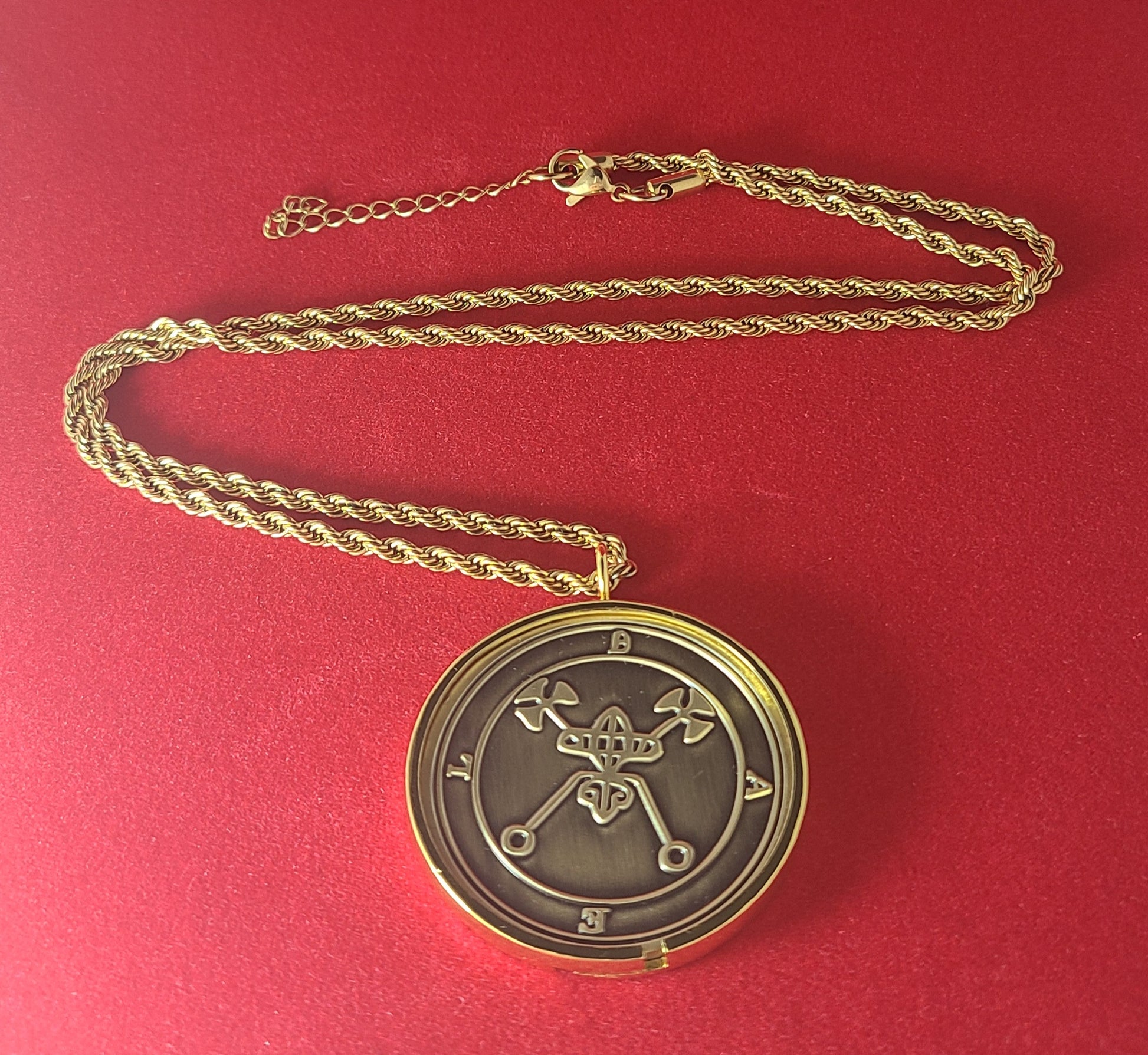 BAEL Baalzebub Beelzebub demon sigil Ars Goetia + 1FitAll bezel Necklace.